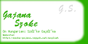 gajana szoke business card